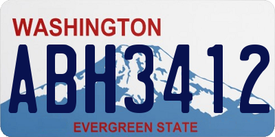 WA license plate ABH3412