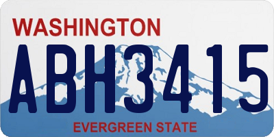 WA license plate ABH3415