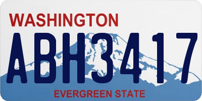 WA license plate ABH3417