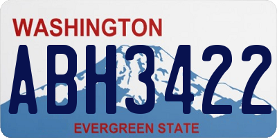 WA license plate ABH3422