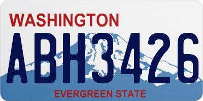 WA license plate ABH3426