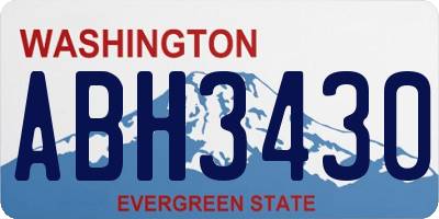 WA license plate ABH3430