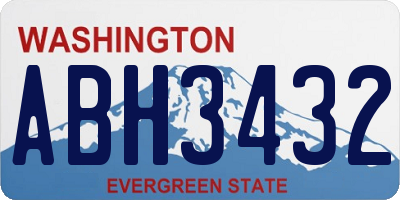 WA license plate ABH3432