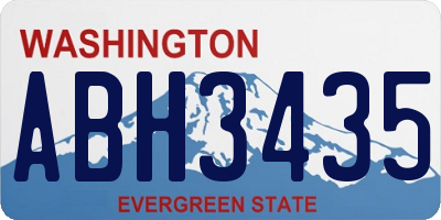 WA license plate ABH3435