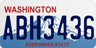 WA license plate ABH3436
