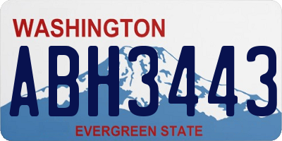 WA license plate ABH3443