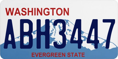 WA license plate ABH3447