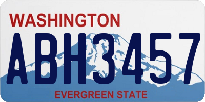 WA license plate ABH3457