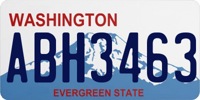 WA license plate ABH3463