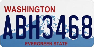 WA license plate ABH3468