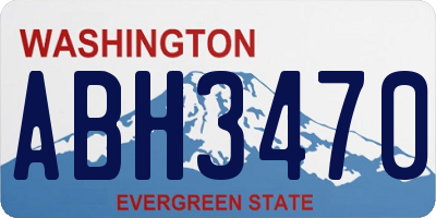 WA license plate ABH3470