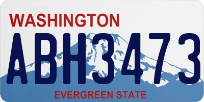 WA license plate ABH3473