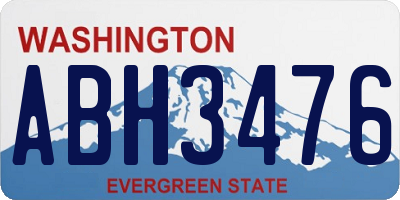 WA license plate ABH3476