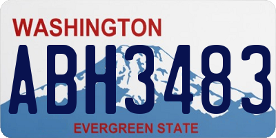 WA license plate ABH3483