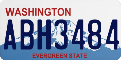 WA license plate ABH3484
