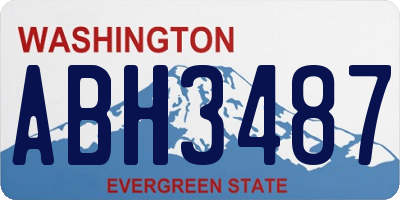 WA license plate ABH3487