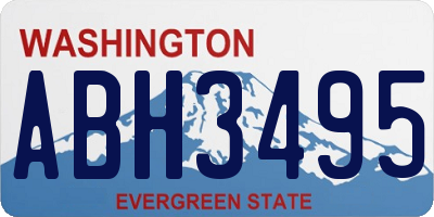 WA license plate ABH3495