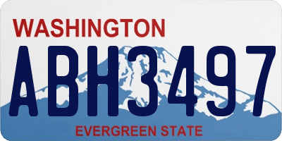 WA license plate ABH3497