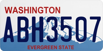 WA license plate ABH3507