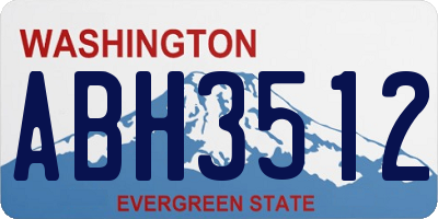 WA license plate ABH3512