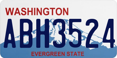 WA license plate ABH3524