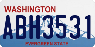 WA license plate ABH3531