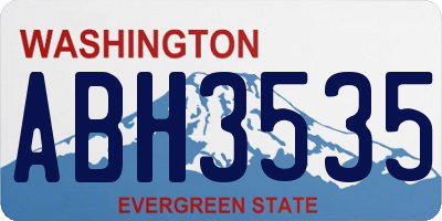 WA license plate ABH3535