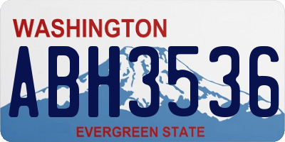 WA license plate ABH3536