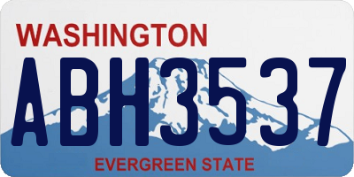 WA license plate ABH3537