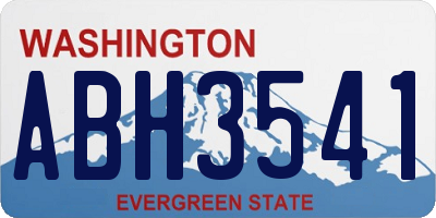 WA license plate ABH3541