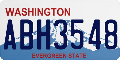 WA license plate ABH3548