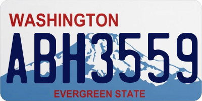 WA license plate ABH3559