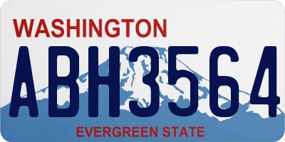 WA license plate ABH3564