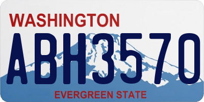 WA license plate ABH3570