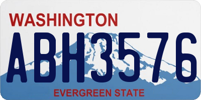 WA license plate ABH3576