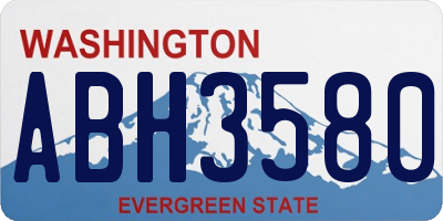 WA license plate ABH3580
