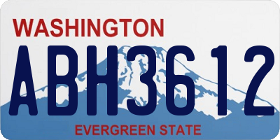 WA license plate ABH3612