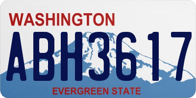 WA license plate ABH3617
