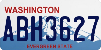 WA license plate ABH3627