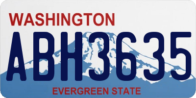 WA license plate ABH3635