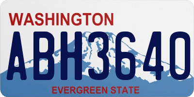 WA license plate ABH3640