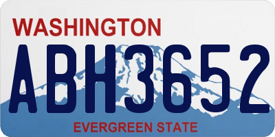 WA license plate ABH3652