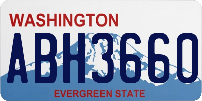 WA license plate ABH3660