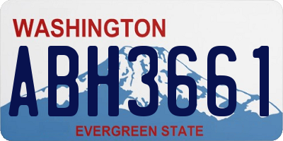 WA license plate ABH3661