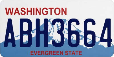 WA license plate ABH3664
