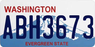 WA license plate ABH3673