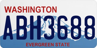 WA license plate ABH3688