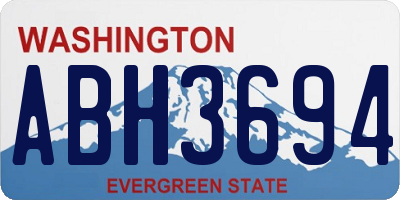 WA license plate ABH3694