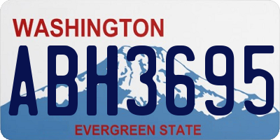 WA license plate ABH3695