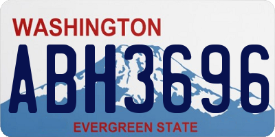 WA license plate ABH3696